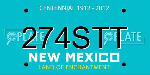 274STT New Mexico License Plate