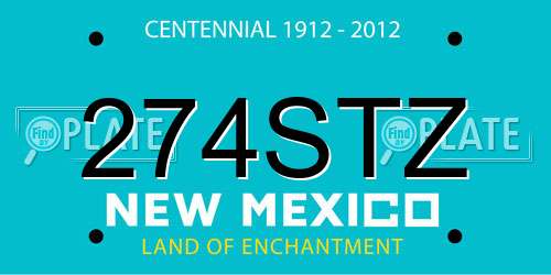 274STZ New Mexico License Plate