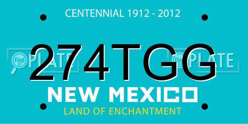 274TGG New Mexico License Plate