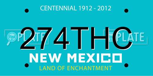 274THC New Mexico License Plate
