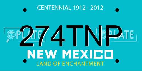 274TNP New Mexico License Plate