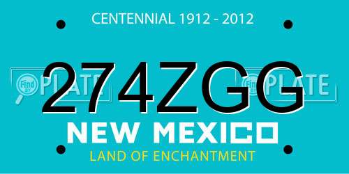 274ZGG New Mexico License Plate