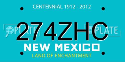 274ZHC New Mexico License Plate
