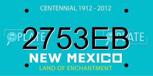 2753EB New Mexico License Plate