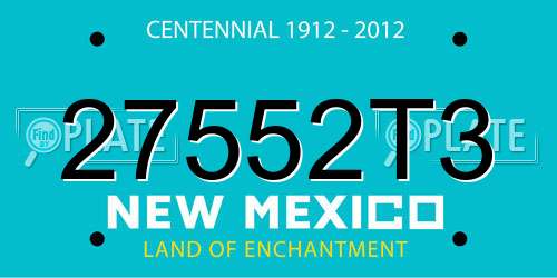 27552T3 New Mexico License Plate