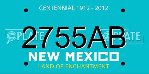 2755AB New Mexico License Plate