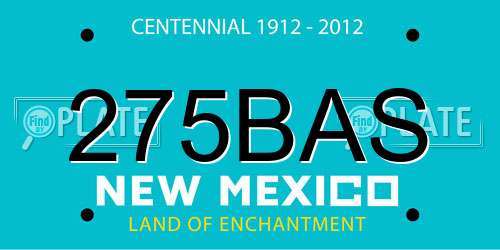 275BAS New Mexico License Plate