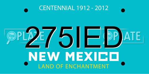 275IED New Mexico License Plate