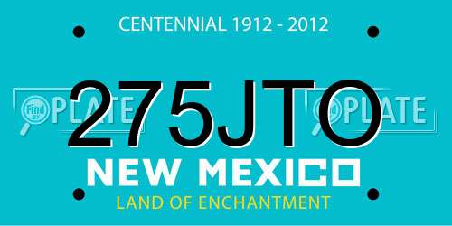 275JTO New Mexico License Plate