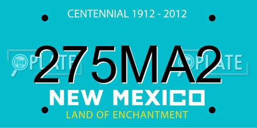 275MA2 New Mexico License Plate