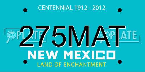 275MAT New Mexico License Plate