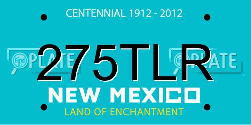 275TLR New Mexico License Plate