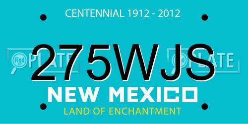 275WJS New Mexico License Plate