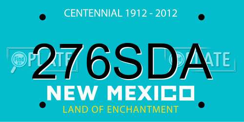276SDA New Mexico License Plate