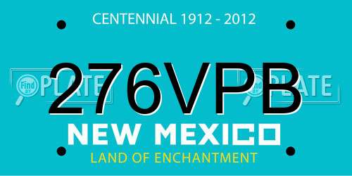 276VPB New Mexico License Plate