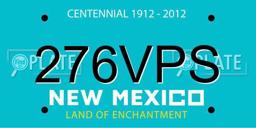 276VPS New Mexico License Plate