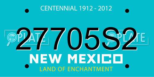 27705S2 New Mexico License Plate