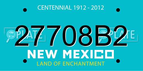 27708B2 New Mexico License Plate