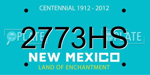 2773HS New Mexico License Plate