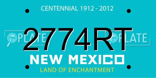 2774RT New Mexico License Plate