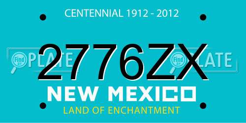 2776ZX New Mexico License Plate