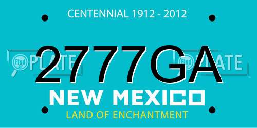 2777GA New Mexico License Plate