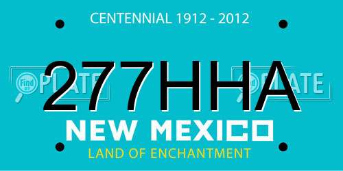 277HHA New Mexico License Plate