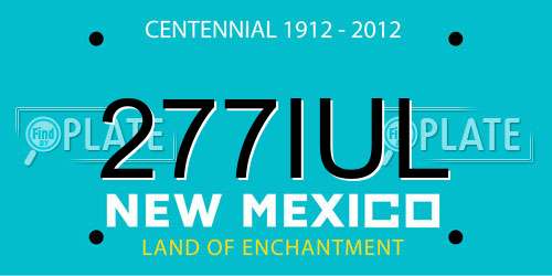 277IUL New Mexico License Plate