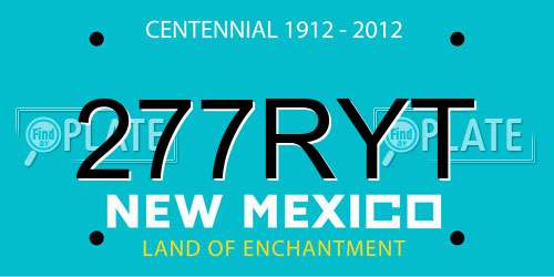 277RYT New Mexico License Plate