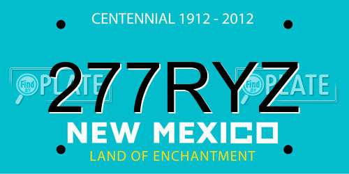 277RYZ New Mexico License Plate