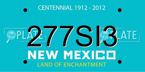 277SI3 New Mexico License Plate