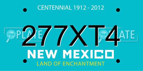 277XT4 New Mexico License Plate
