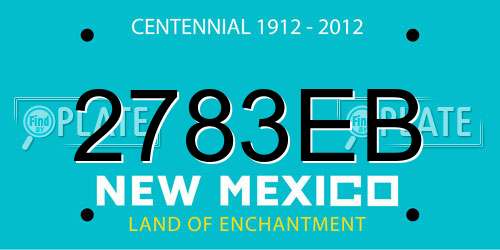 2783EB New Mexico License Plate