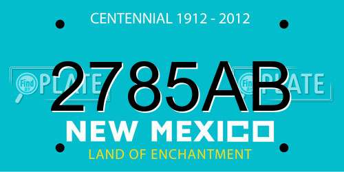 2785AB New Mexico License Plate