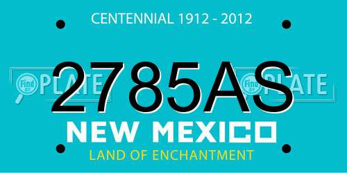 2785AS New Mexico License Plate