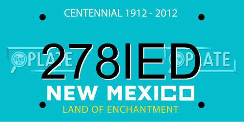 278IED New Mexico License Plate