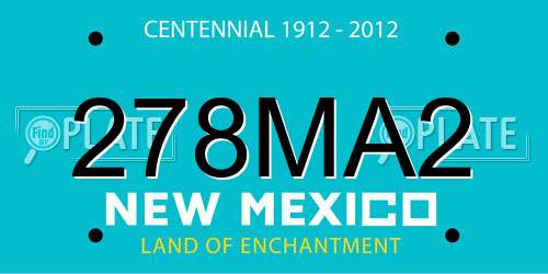 278MA2 New Mexico License Plate