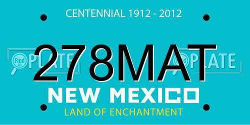278MAT New Mexico License Plate