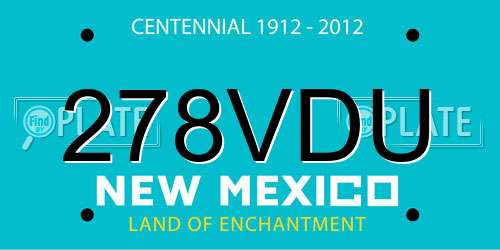 278VDU New Mexico License Plate