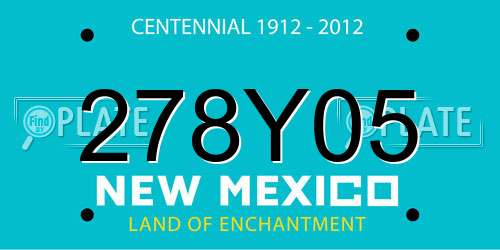 278Y05 New Mexico License Plate