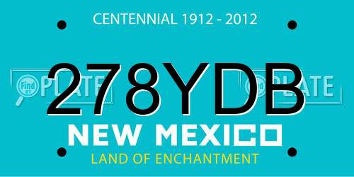 278YDB New Mexico License Plate