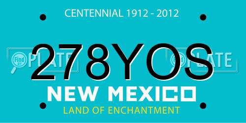 278YOS New Mexico License Plate