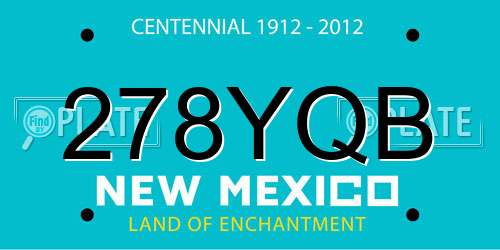 278YQB New Mexico License Plate