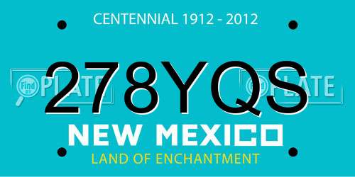 278YQS New Mexico License Plate