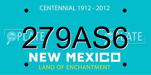 279AS6 New Mexico License Plate