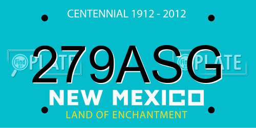 279ASG New Mexico License Plate