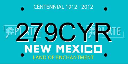 279CYR New Mexico License Plate