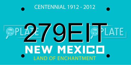 279EIT New Mexico License Plate