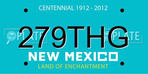 279THG New Mexico License Plate