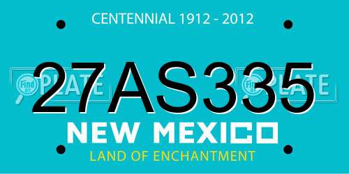 27AS335 New Mexico License Plate